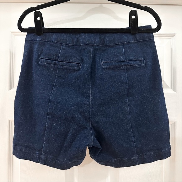 Boden Fife Denim Sailor Shorts Dark Wash Stretch 4” sz 8 - Picture 4 of 9
